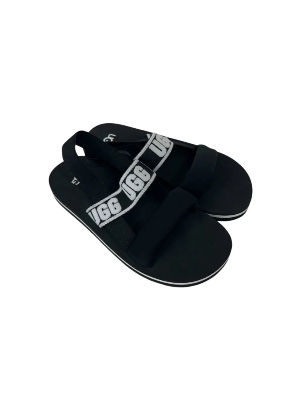 UGG  K Zuma Sling Sport Sandals Girls Size 3 Black & White